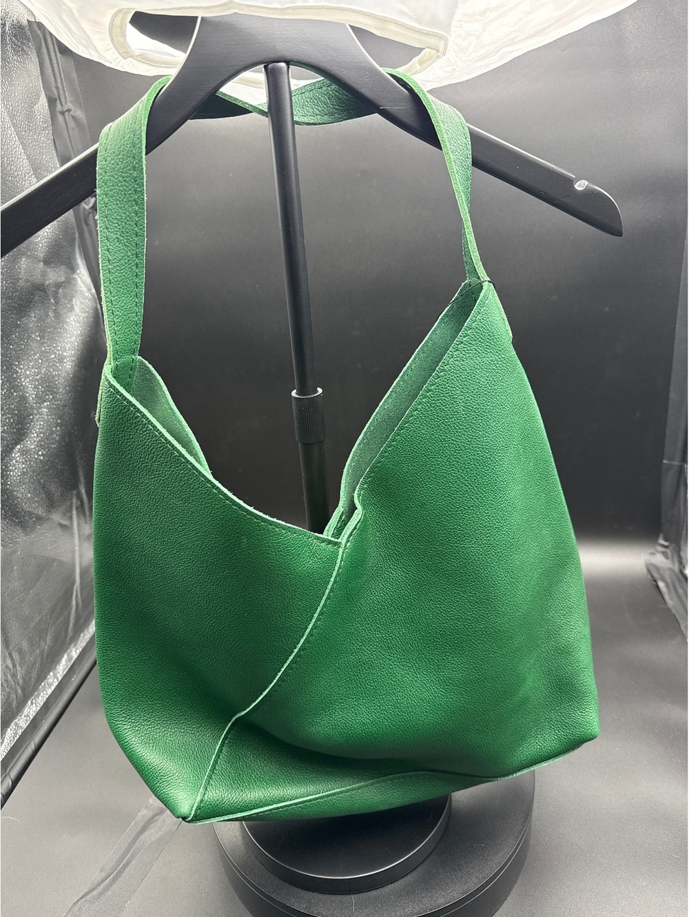 Portland Leather Green Leather Shoulder Bag